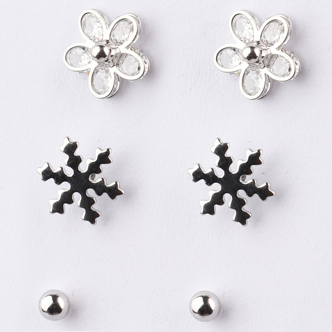 Fancy 3 Pair Stud Earring For Girls