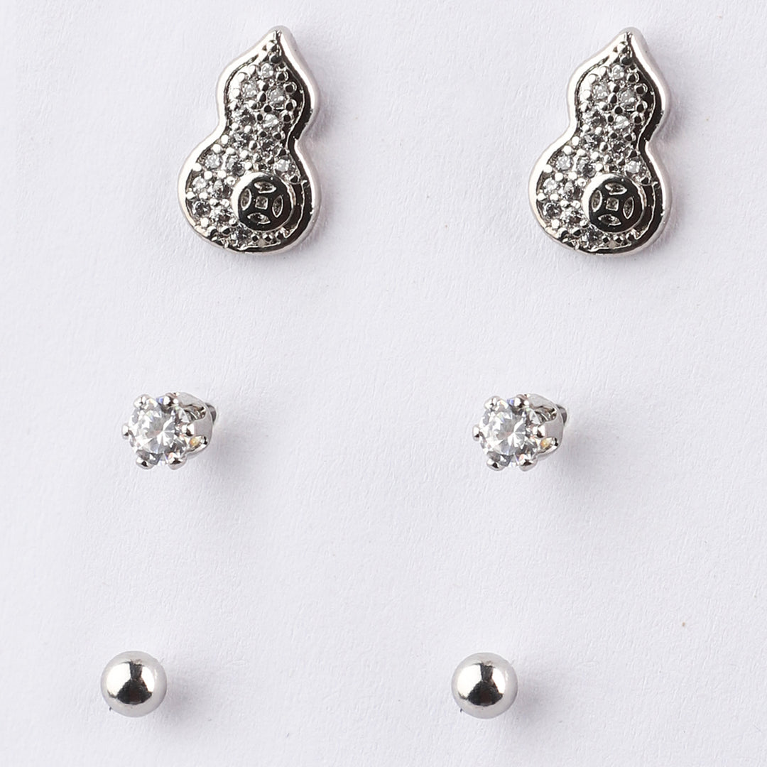 Fancy 3 Pair Stud Earring For Girls
