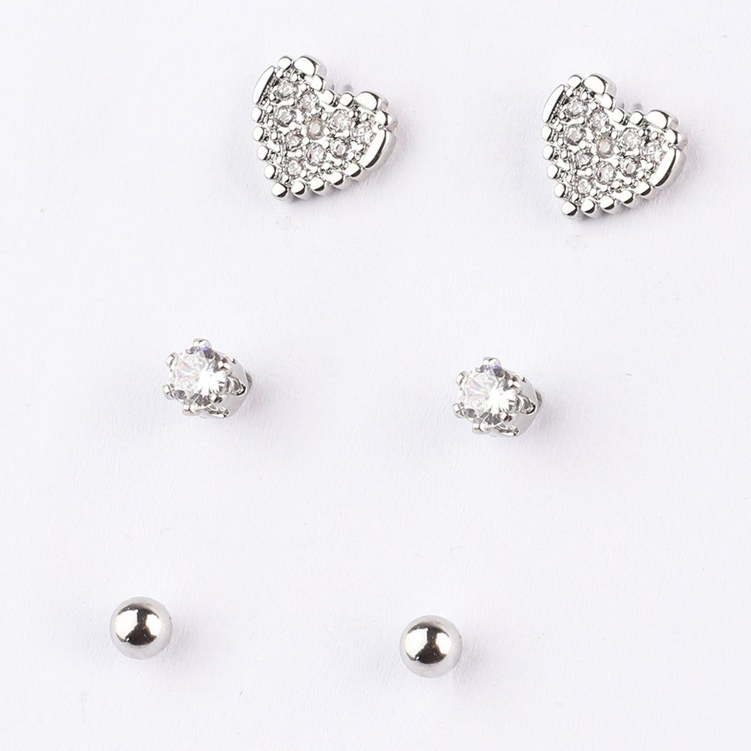 Fancy 3 Pair Stud Earring For Girls