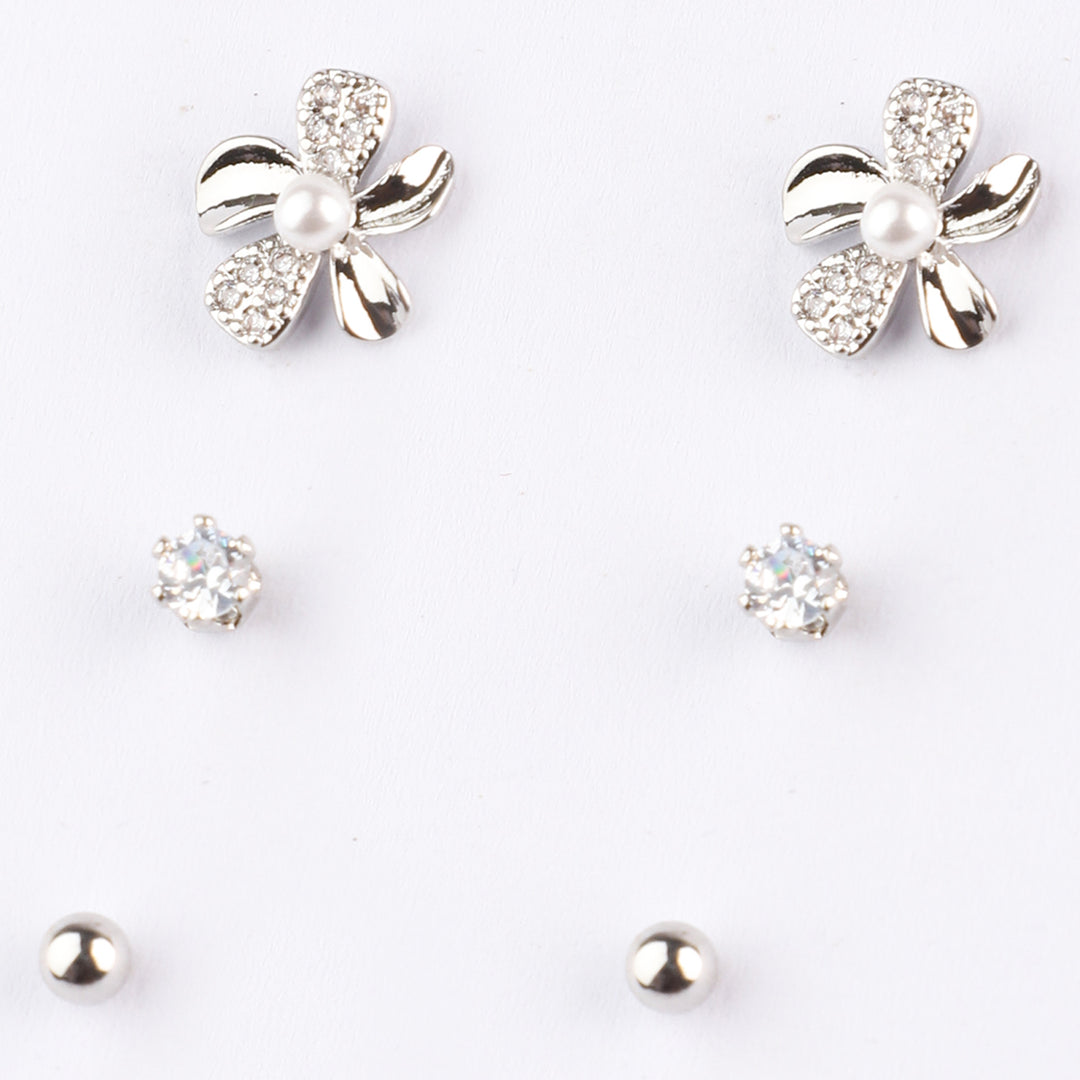 Fancy 3 Pair Stud Earring For Girls