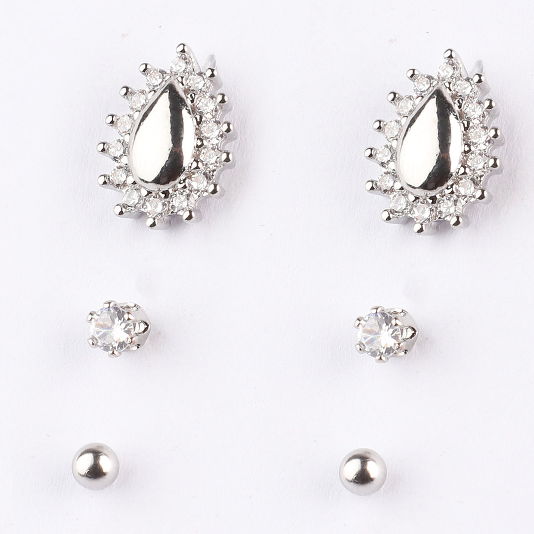 Fancy 3 Pair Stud Earring For Girls