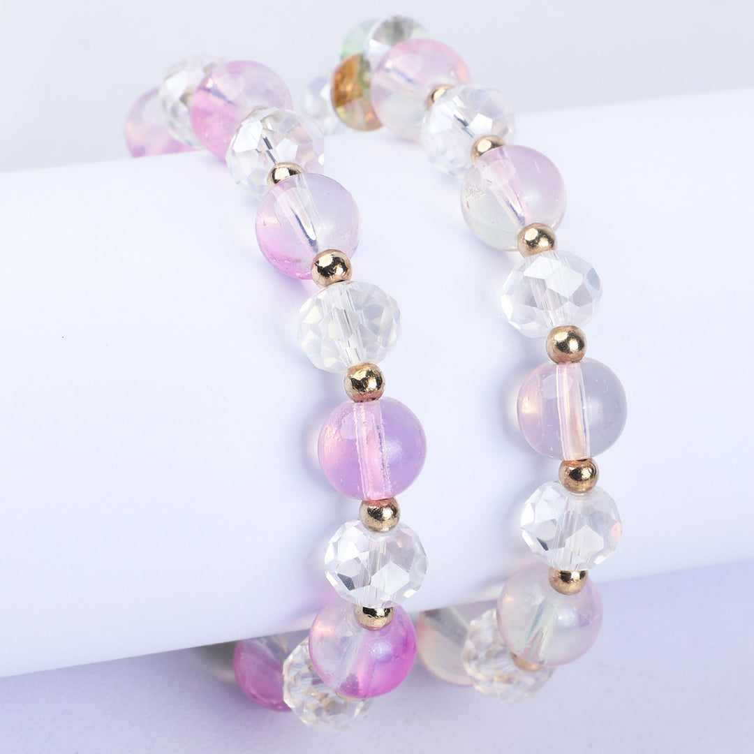 Fancy Crystal Beaded Bracelet For Girls