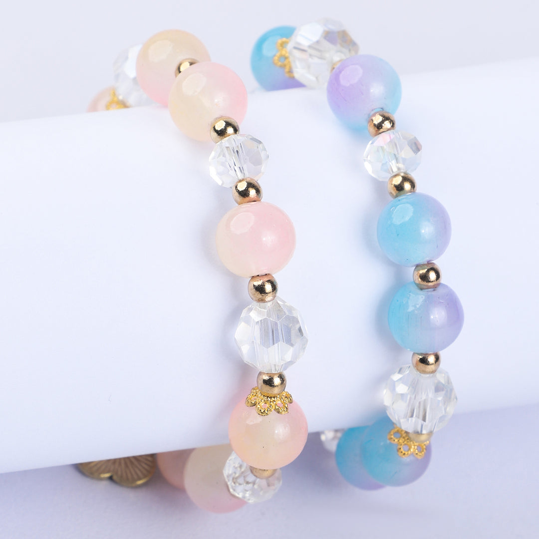Fancy Crystal Beaded Bracelet For Girls