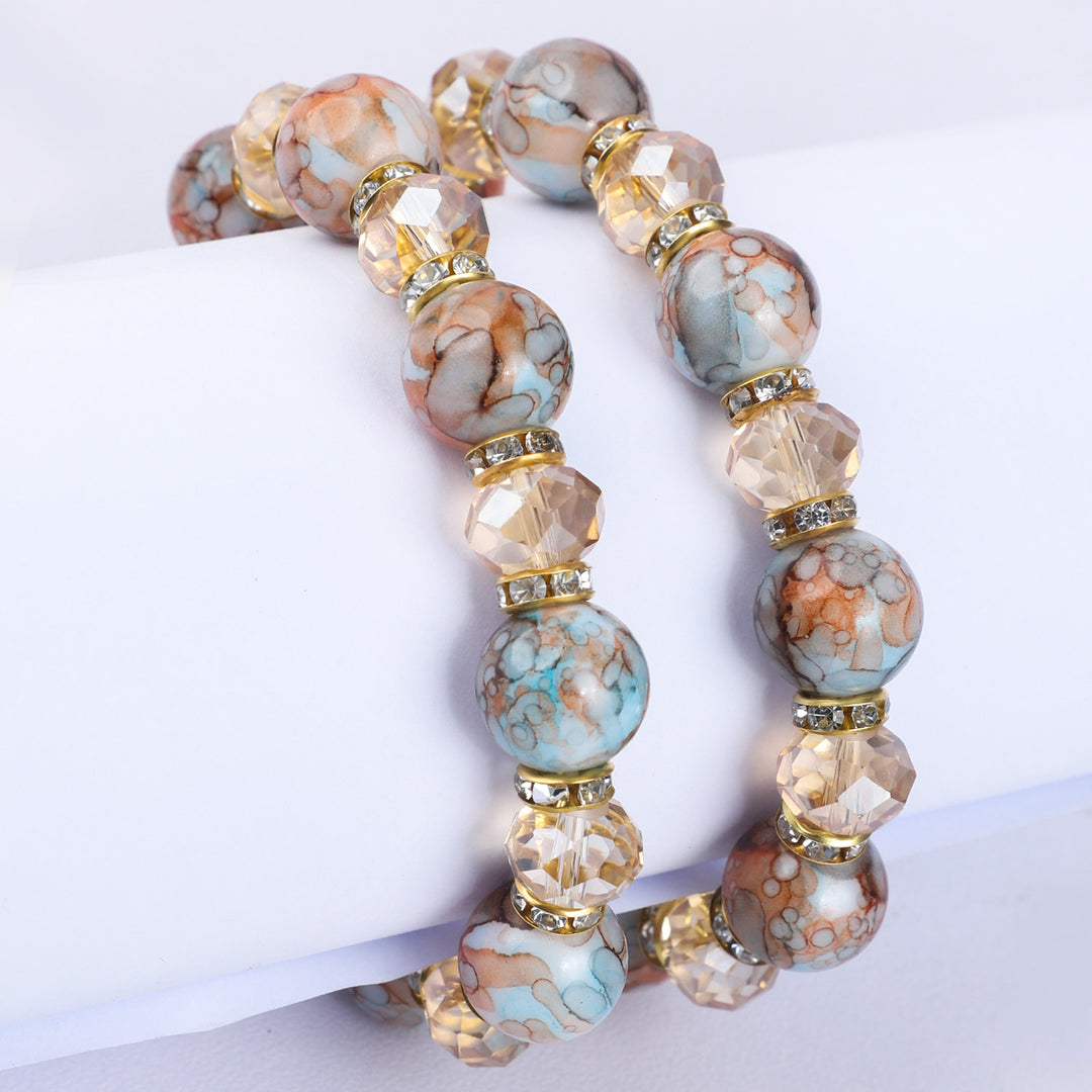 Fancy Crystal Beaded Bracelet For Girls