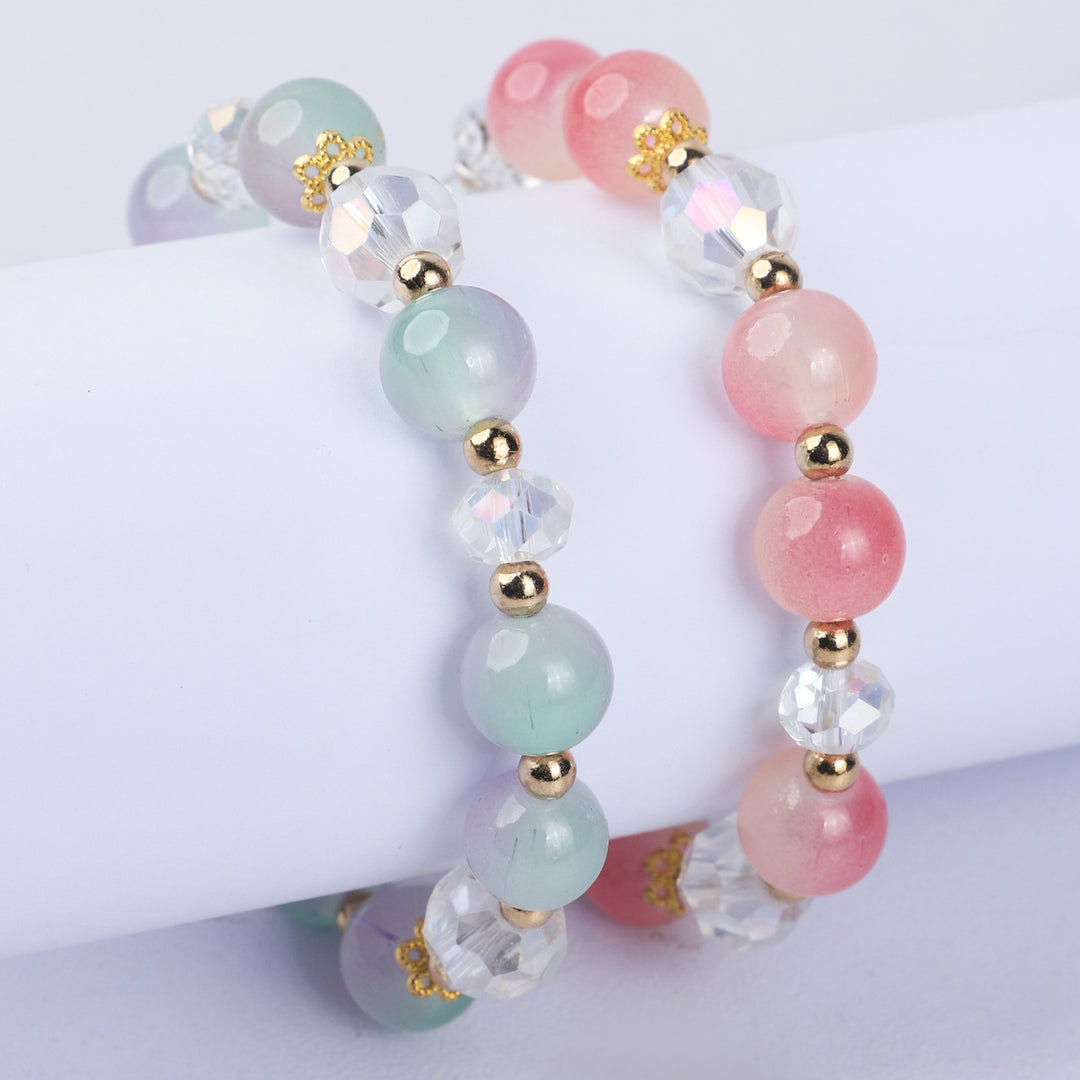 Fancy Crystal Beaded Bracelet For Girls