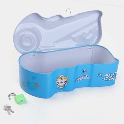 Metal Coin/Money With Lock Box For Kids