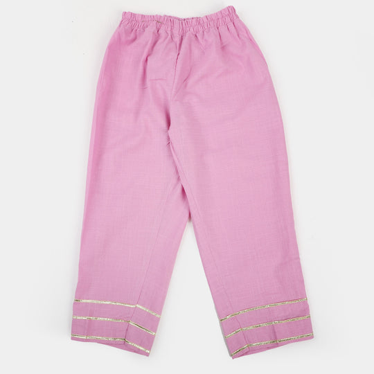 Girls Cotton 3PCs Suit Dil Naz - Pink