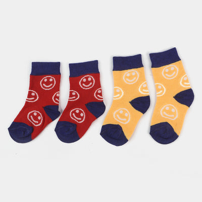 Infant Boys Socks Pack of 2 Smiley-mIX