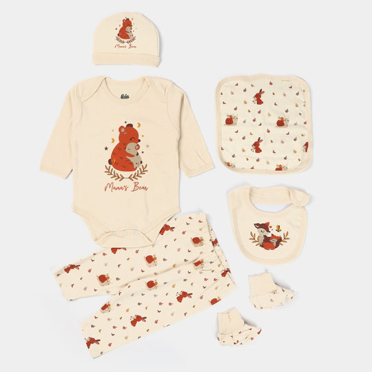 Infant Girls Cotton 6Pc Set Mummy's Girl-B. Cream
