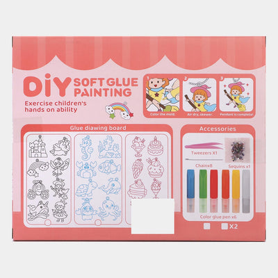 DIY Soft Glue Painting Art For Kids