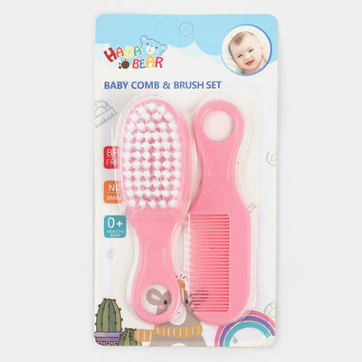 Baby Comb & Brush Set - Pink