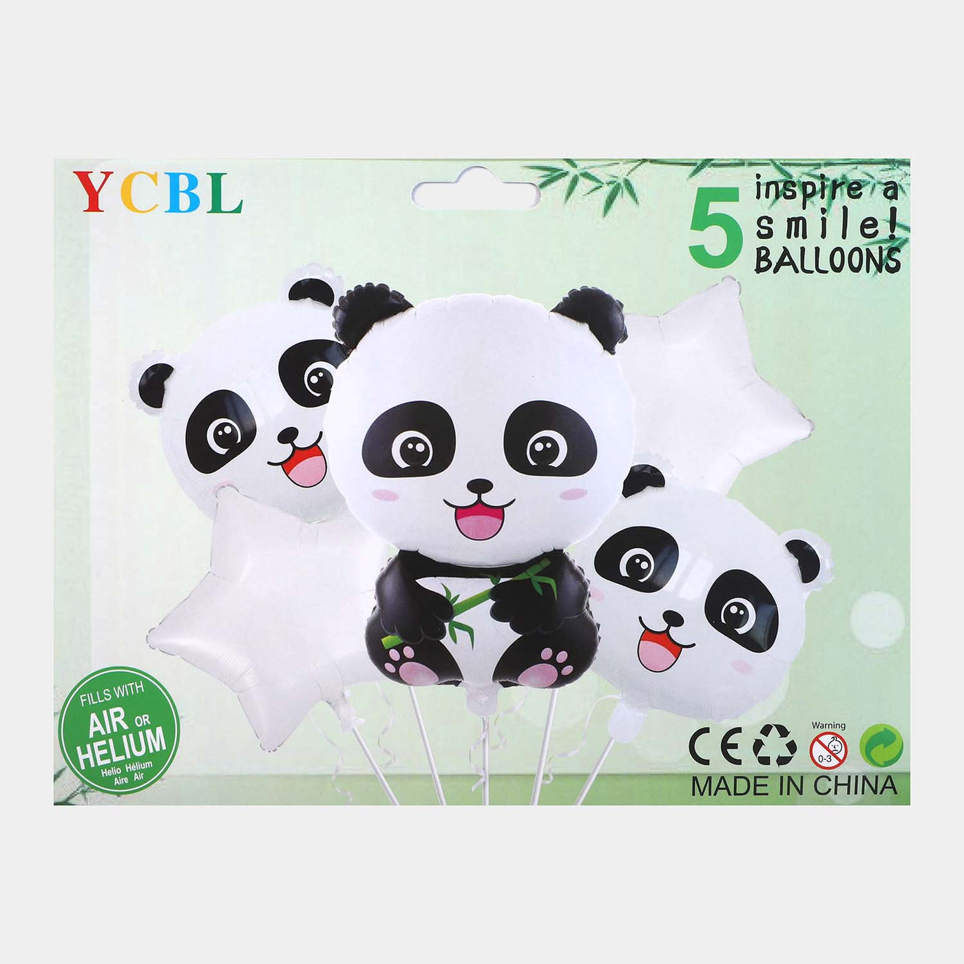 Panda Foil Balloon Set | 5PCs