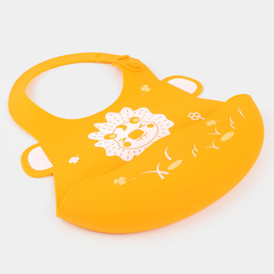 Cuddles Baby Easy Adjustable Silicone Bib-Orange