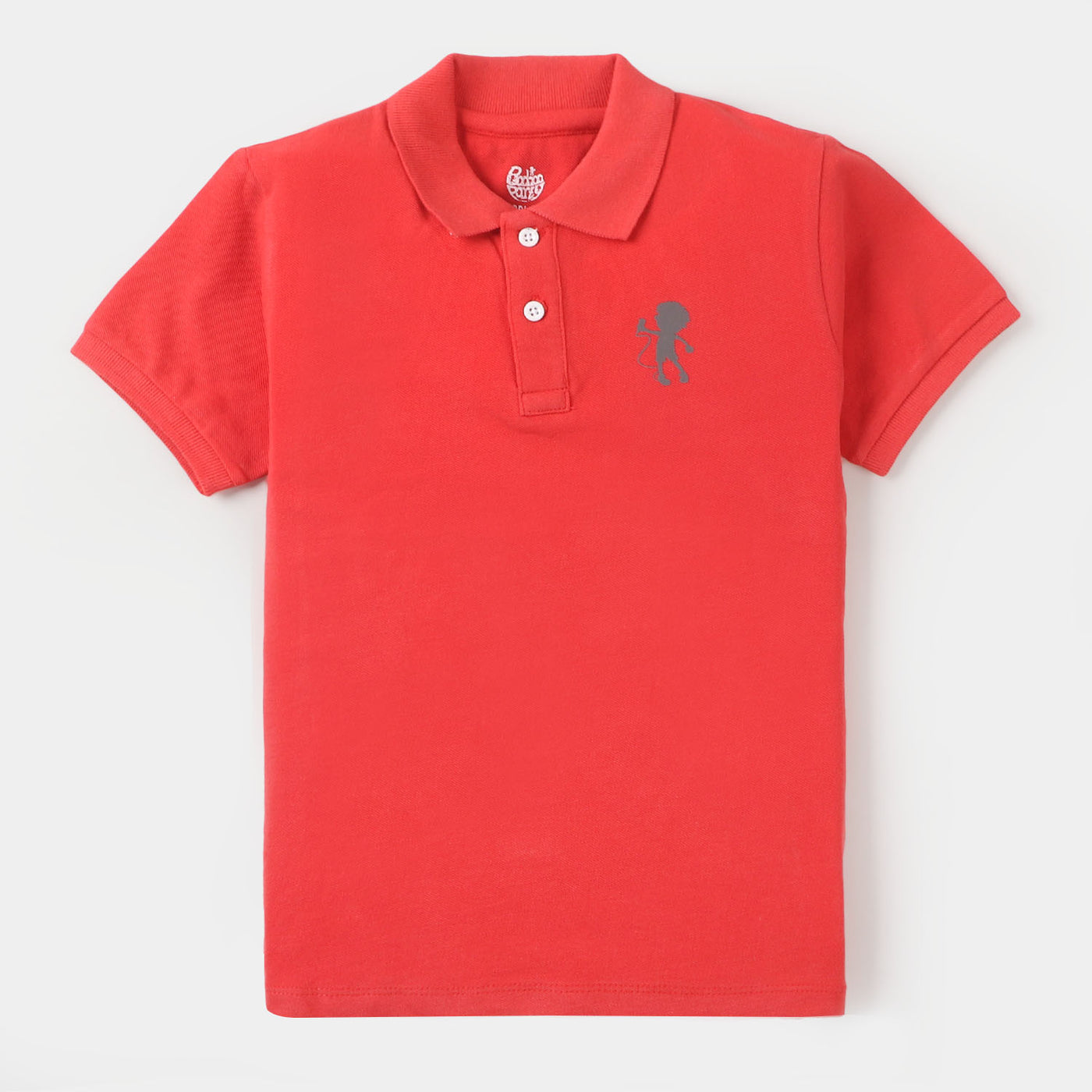 Boys Cotton Polo T-shirt Basic - Poppy Red