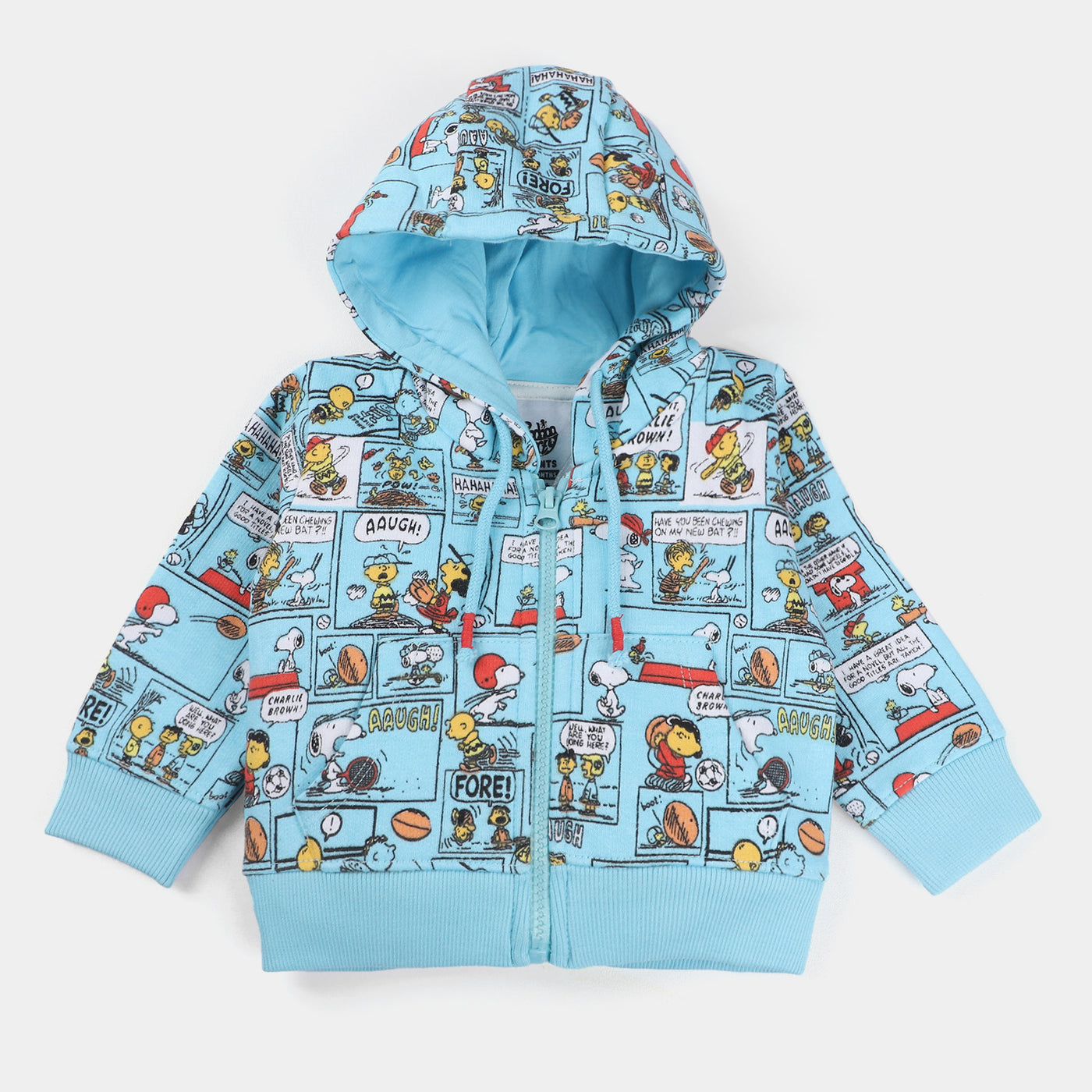 Infant Boys Knitted Jacket Character All Over-Sky Blue