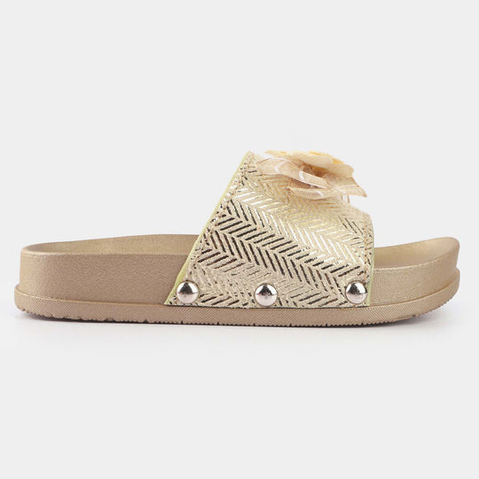 Girls Slipper CL-19-Golden