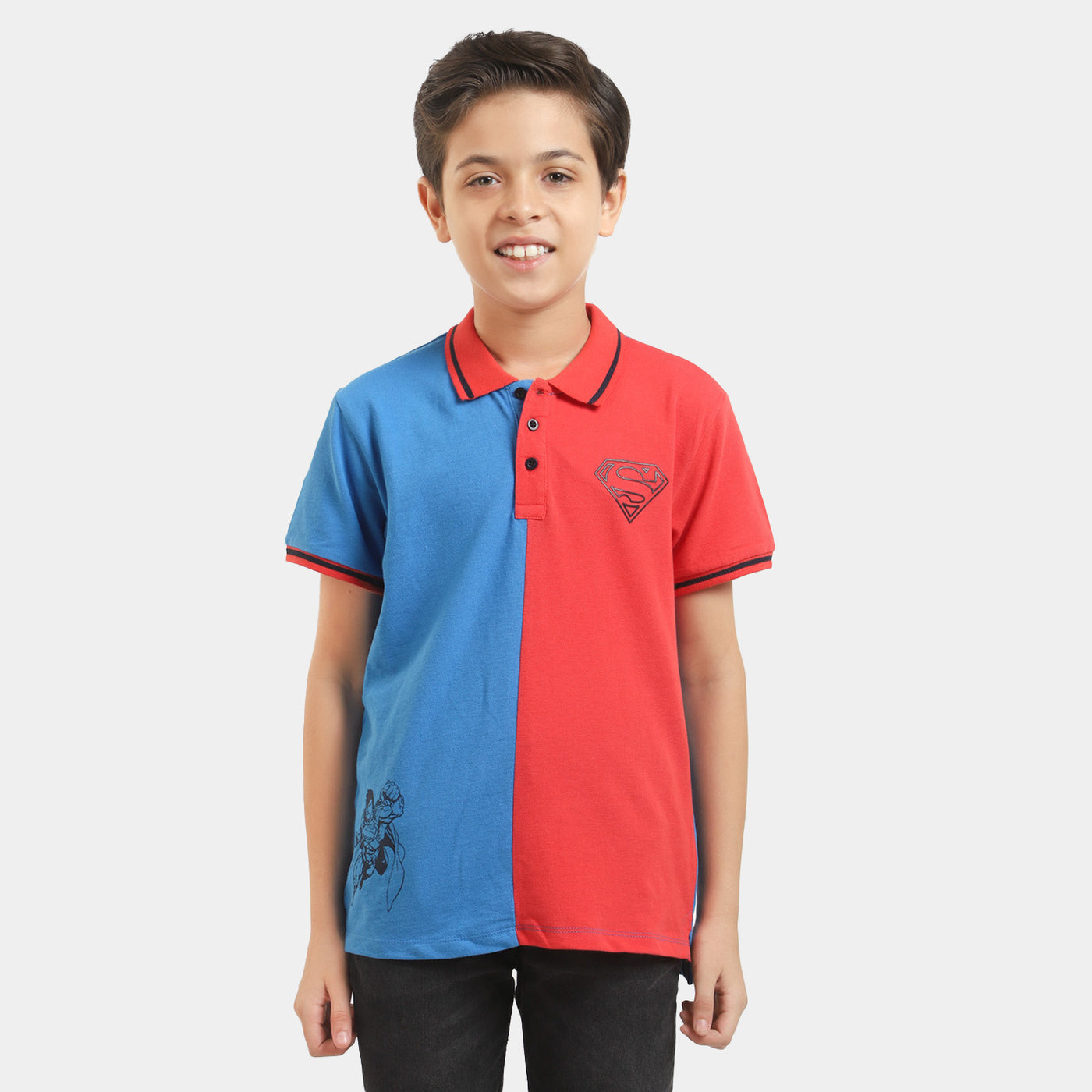 Boys Polo T-Shirt Character - Red and Blue