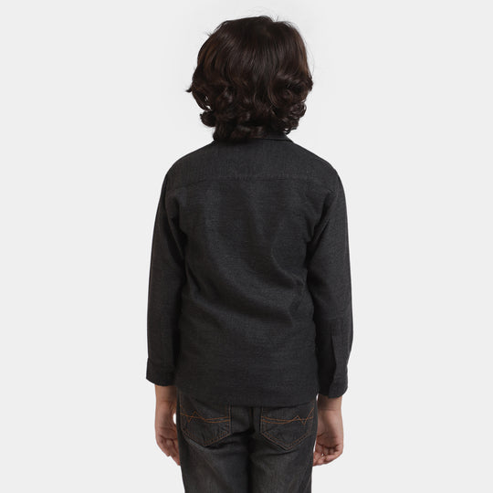 Boys Corduroy Casual Shirt Born to Skate-GREY