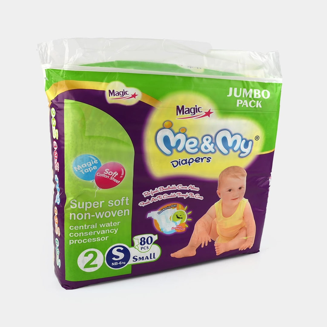 Me & My Baby Diapers Jumbo Pack 80Pcs | Small