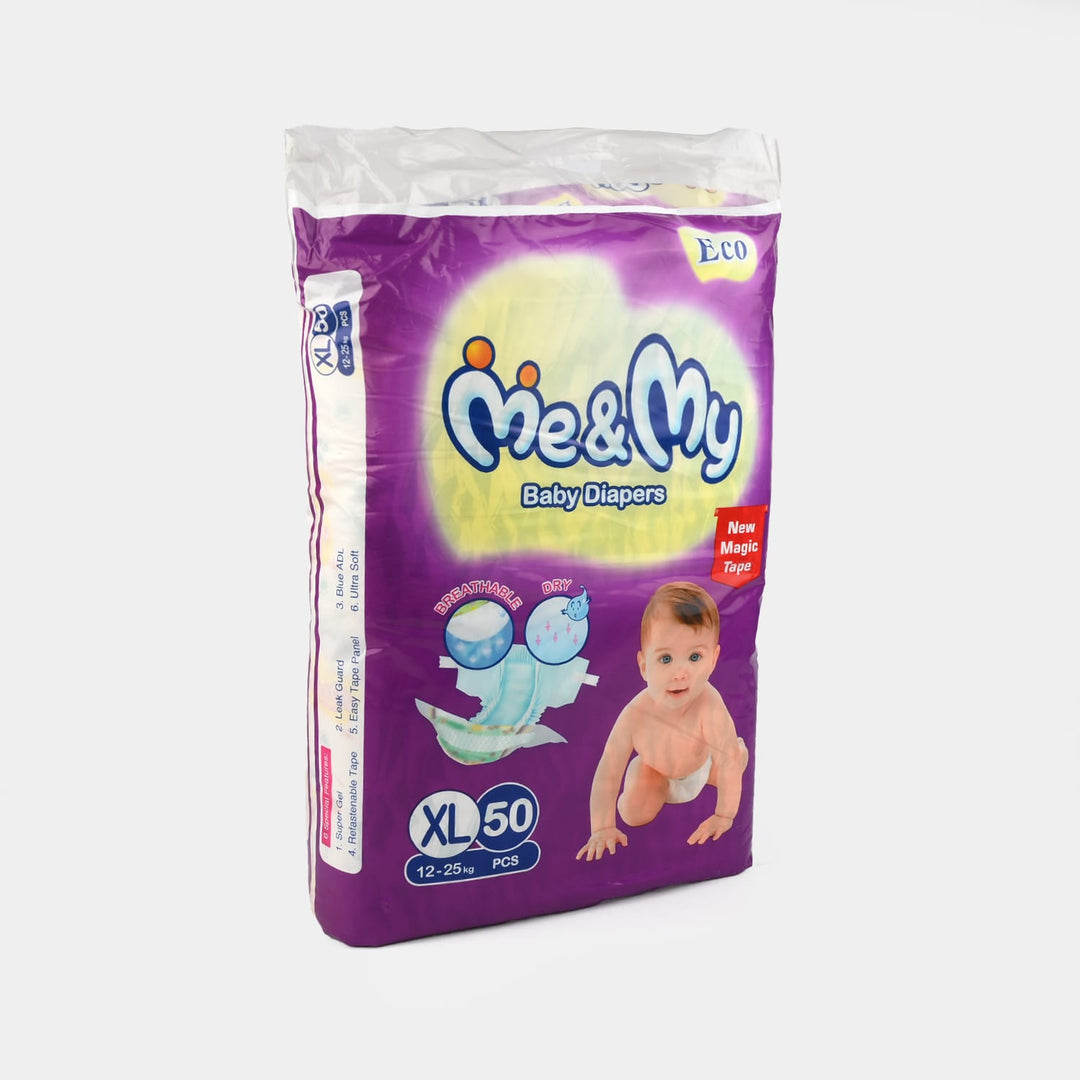 Me & My Baby Diapers Jumbo Pack 50Pcs | XL