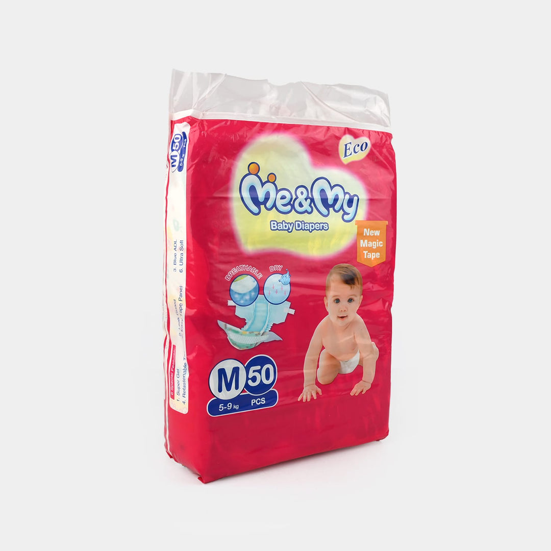 Me & My Baby Diapers Jumbo Pack 50Pcs | Medium