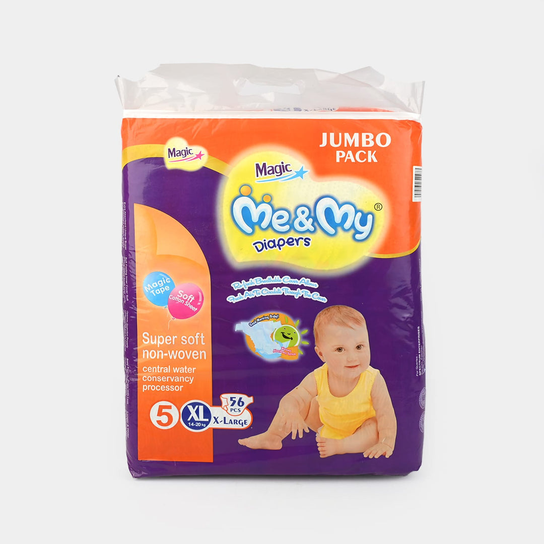 Me & My Baby Diapers Pack 56Pcs | XL