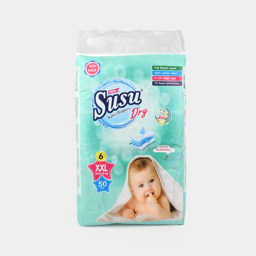 Suru Dry Baby Diapers Pack 50Pcs | XXL