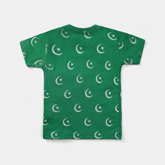 Infant Girls Cotton Jersey T-Shirt 14 August-Fern Green