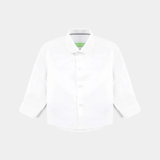 Infant Boys Cotton Poplin Formal Shirt-White