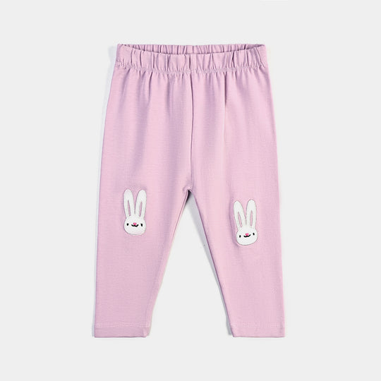 Infant Girls Lycra Jersey Emb Tights Rabbit