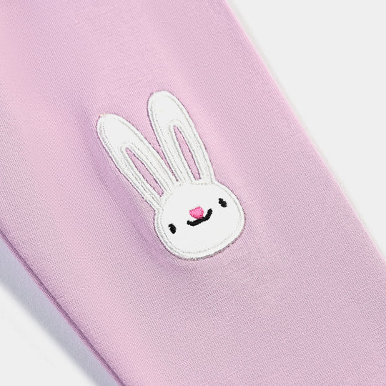 Infant Girls Lycra Jersey Emb Tights Rabbit