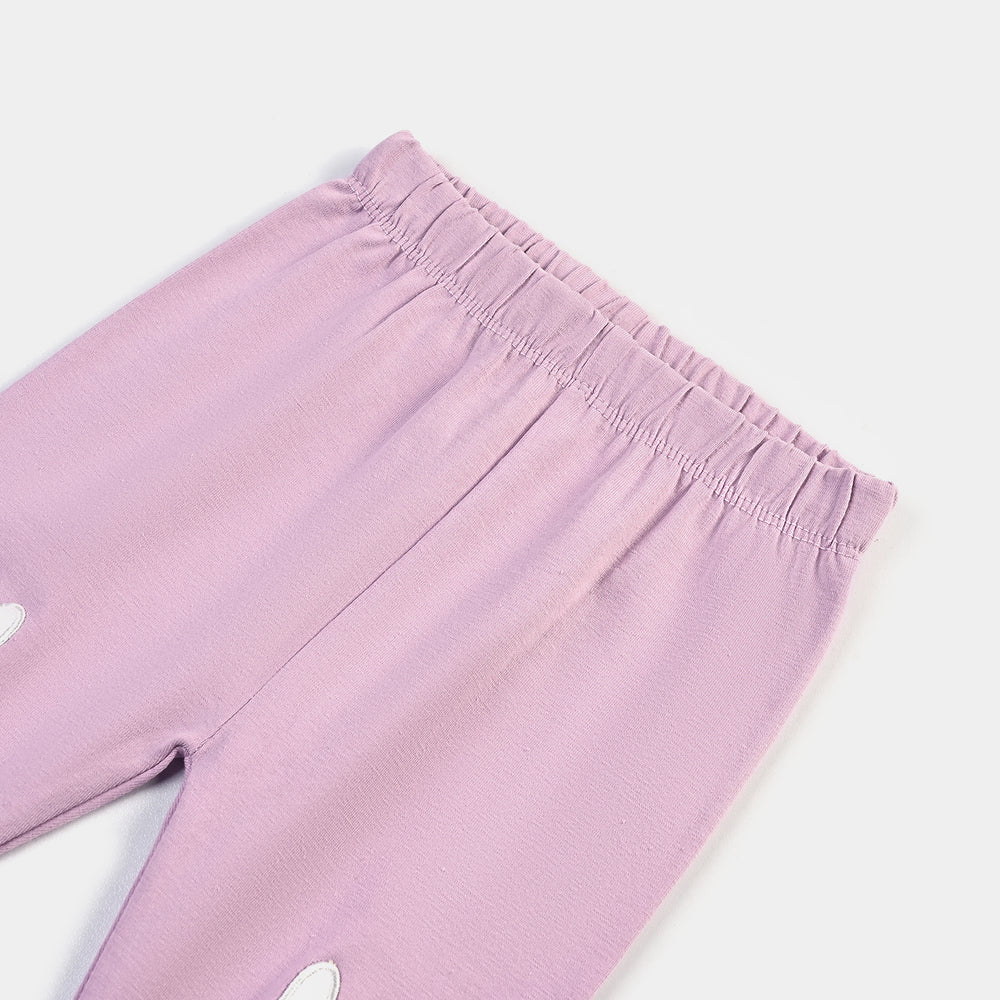 Infant Girls Lycra Jersey Emb Tights Rabbit