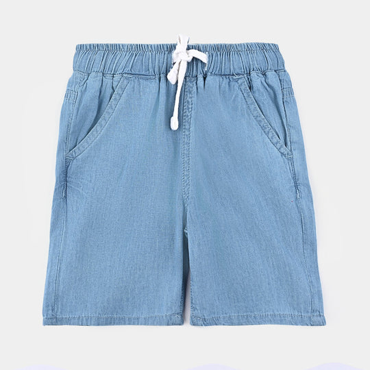 Boys Tencel Denim 2pc Suit-Blue