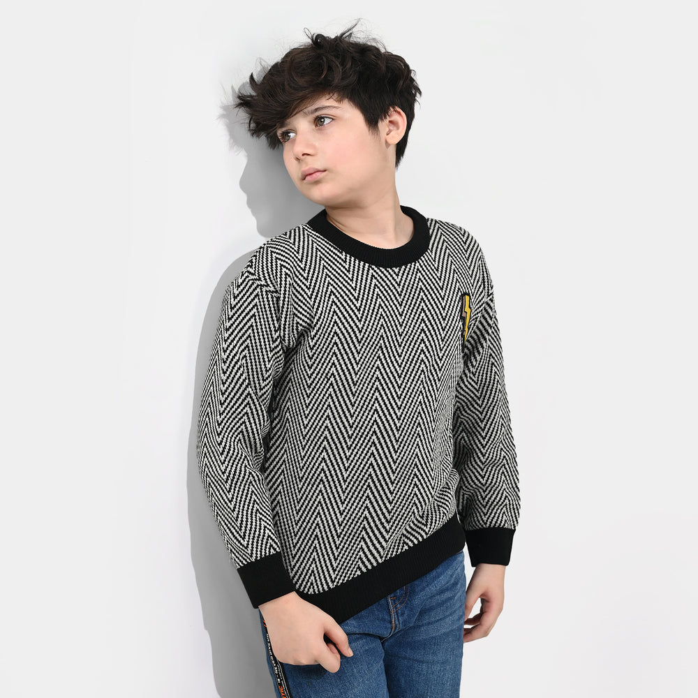 Boys Acrylic Sweater-Flash - GREY