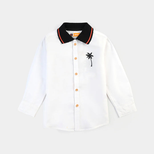 Boys Oxford Casual Shirt (Ready Set Go)-White