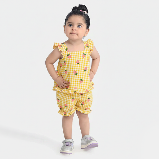 Infant Girls Seersucker 2 PC Strawberry-Multi