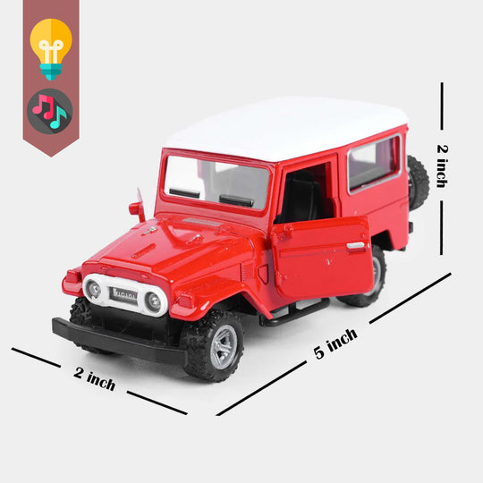 Die-Cast Model Car with Light & Sound for Kids