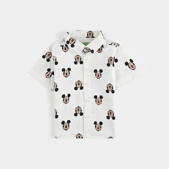 Infant Boys Oxford Basic Casual Shirt - WHITE