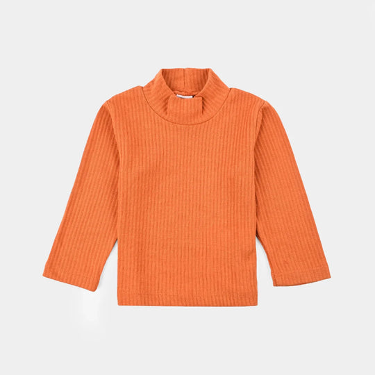 Infant Unisex Rib Turtle Neck T-Shirt - H.Sun Set