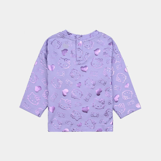 Infant Girls Lycra Jersey T-Shirt F/S - Purple