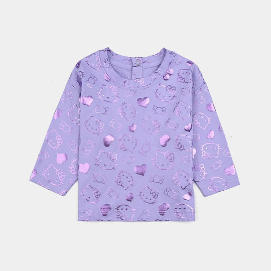 Infant Girls Lycra Jersey T-Shirt F/S - Purple