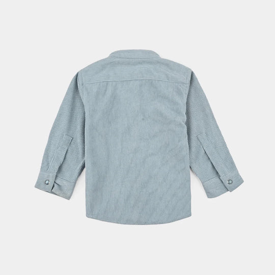 Infant Boys Corduroy Shirt F/S (Happy Me ) - L/BLUE