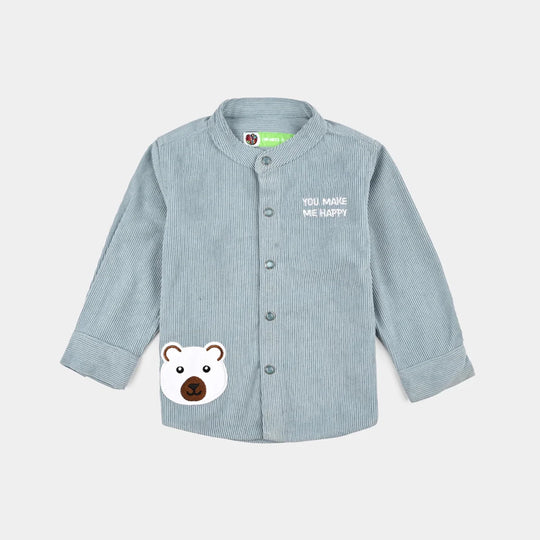 Infant Boys Corduroy Shirt F/S (Happy Me ) - L/BLUE