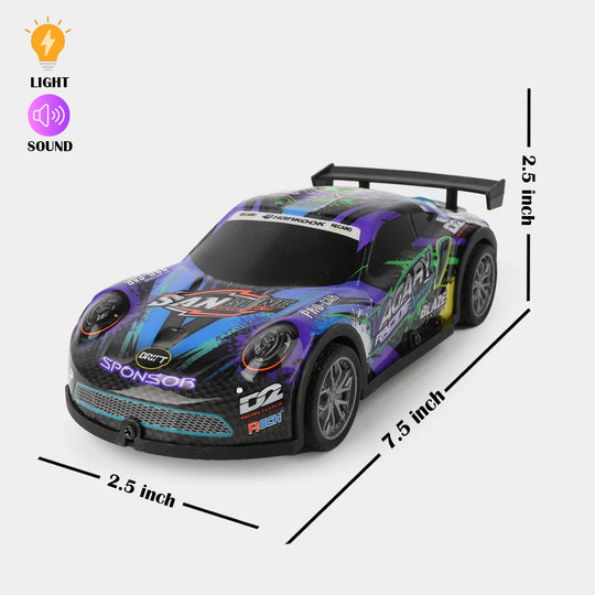 Friction Power Racing Car With Light & Sound