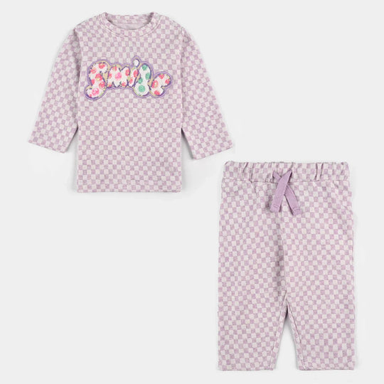 Infant Girls Jacquard Suit MAGIC-Purple