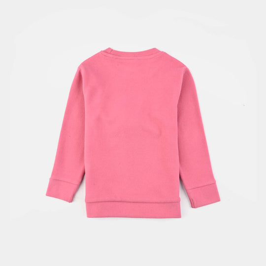 Infant Girls Fleece Sweatshirt KEEP GOING-Pink