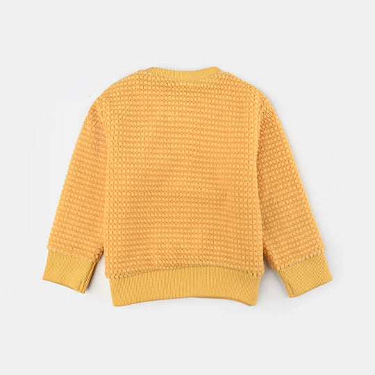 Infants Girls Sherpa Sweatshirt YELLOW TEXTURE