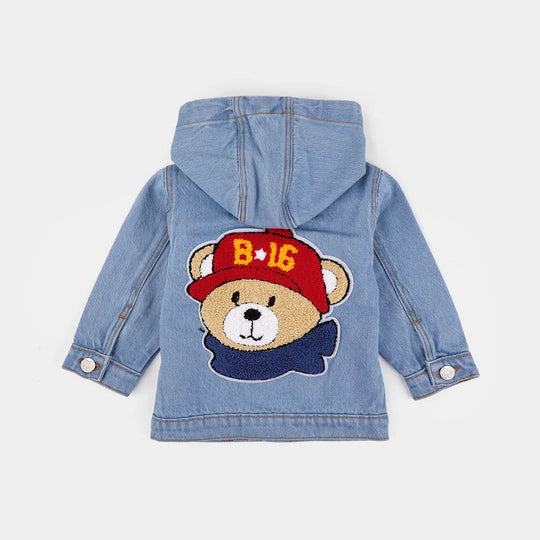 Infant Boys Denim Stretch Woven Jacket Hey-Ice Blue