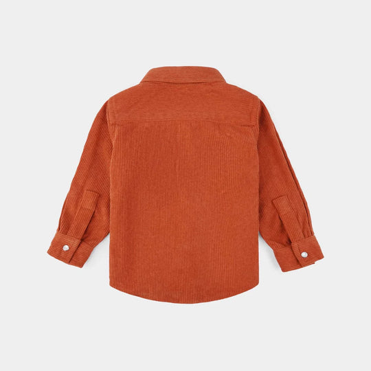 Infant Boys Corduroy Shirt (Great)-Rust