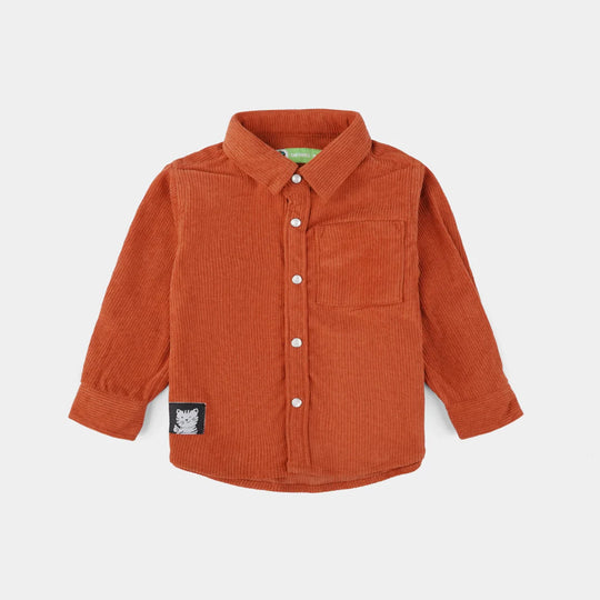Infant Boys Corduroy Shirt (Great)-Rust